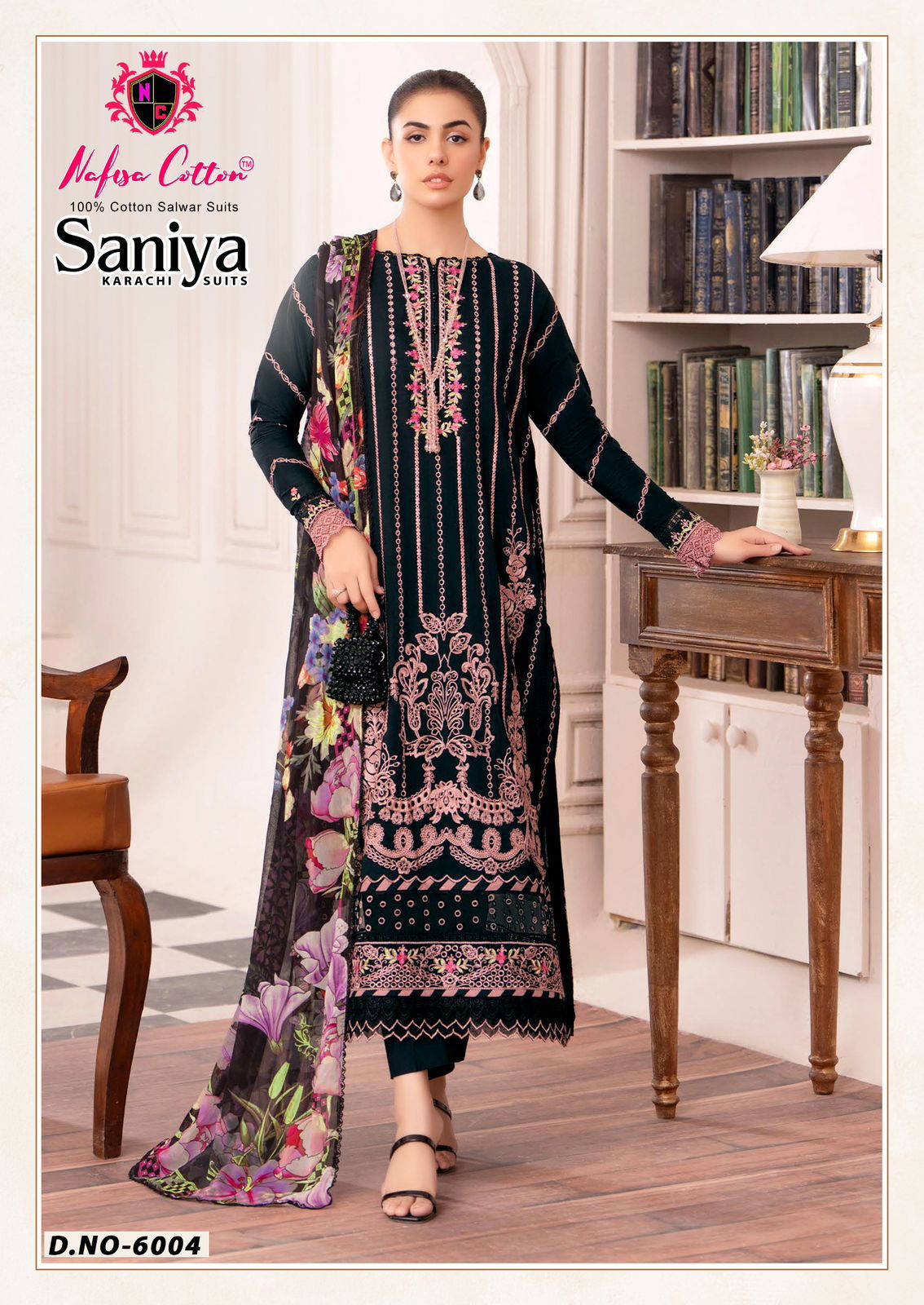 Saniya Vol 6 Nafisa Cotton Karachi Salwar Suits Wholesale Price