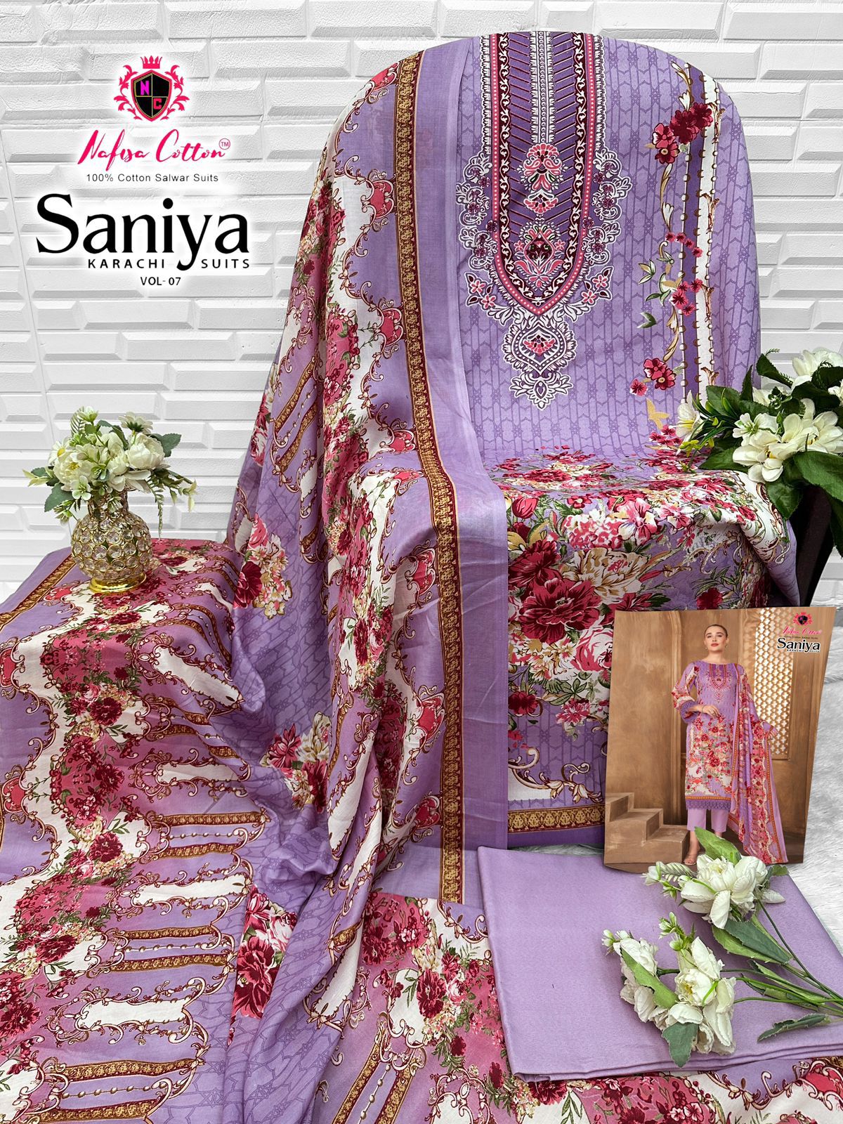 Saniya Vol 7 Nafisa Cotton Cotton Karachi Salwar Suits Manufacturer