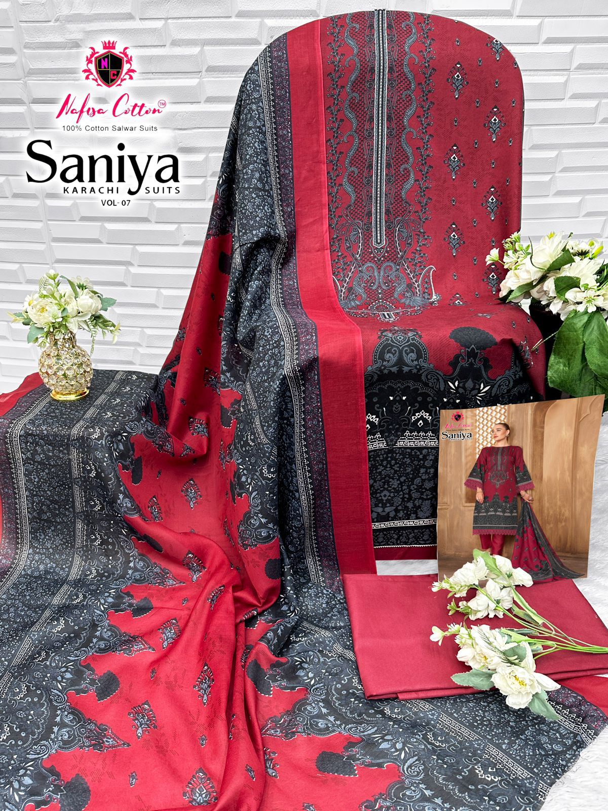 Saniya Vol 7 Nafisa Cotton Cotton Karachi Salwar Suits Manufacturer