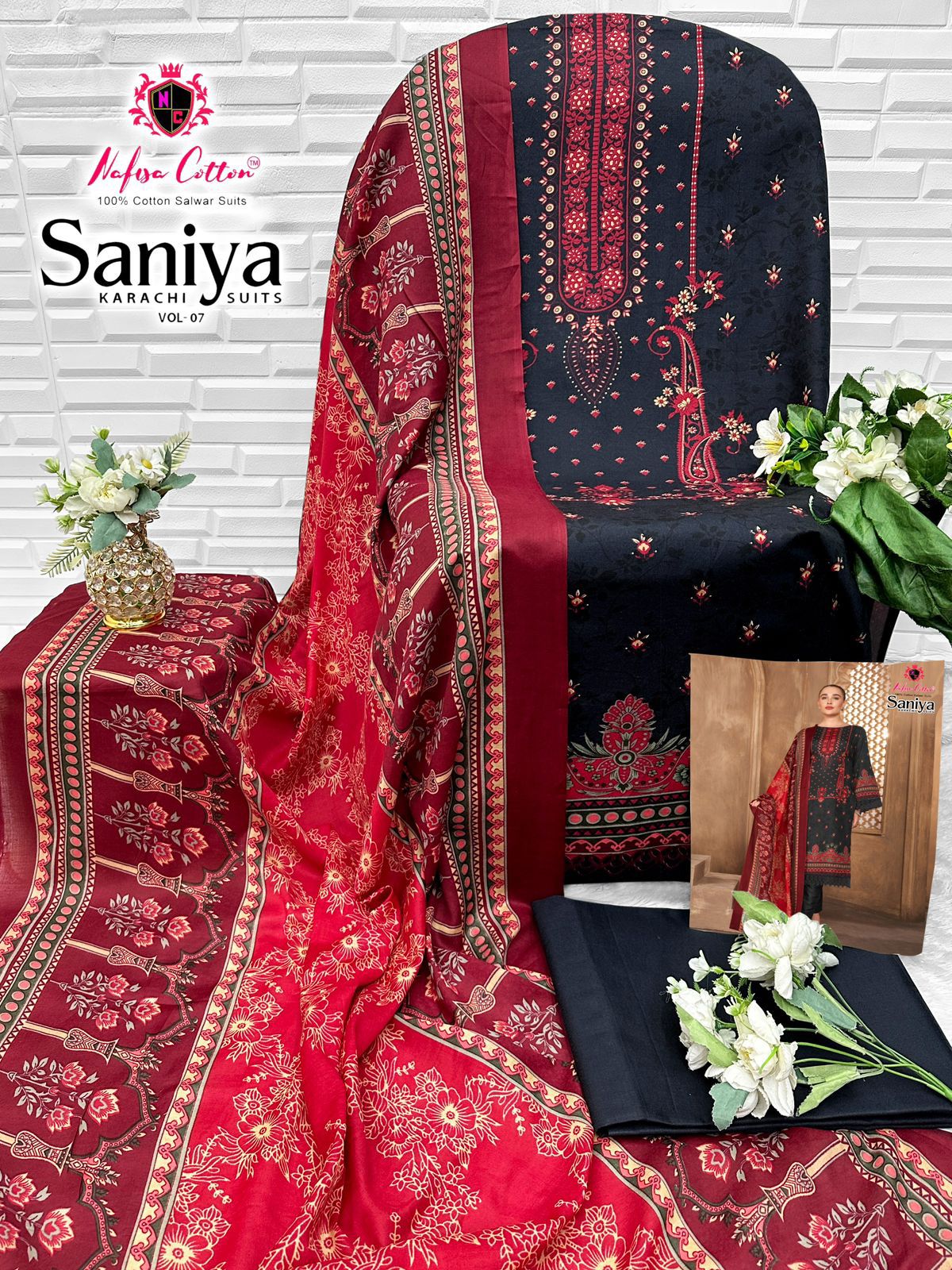 Saniya Vol 7 Nafisa Cotton Cotton Karachi Salwar Suits Manufacturer