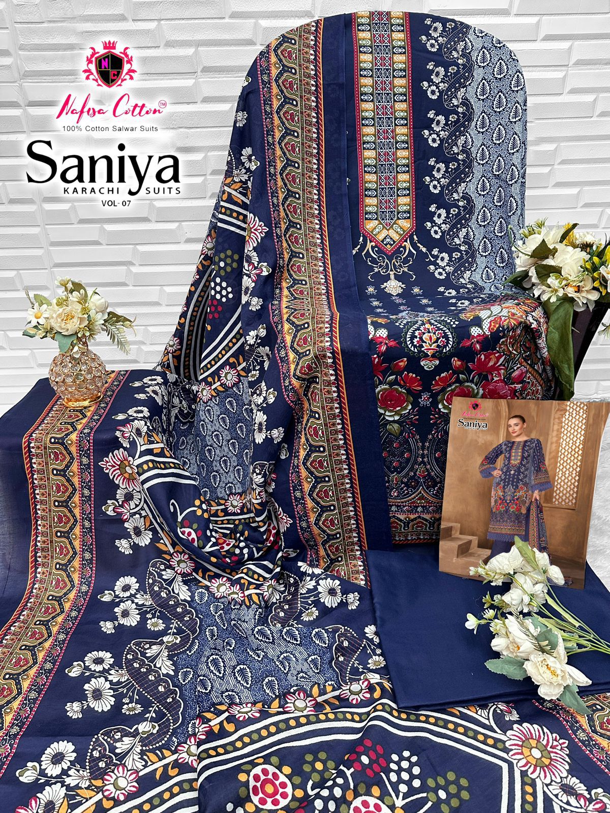 Saniya Vol 7 Nafisa Cotton Cotton Karachi Salwar Suits Manufacturer