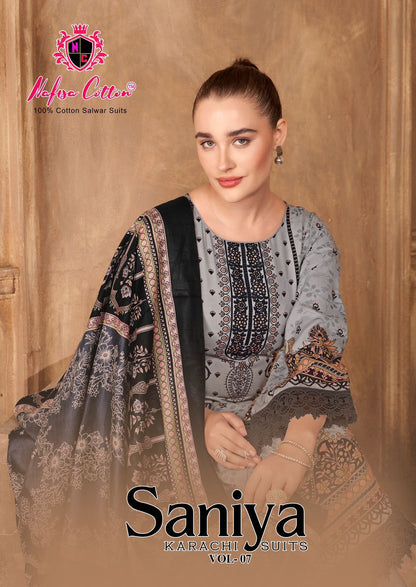 Saniya Vol 7 Nafisa Cotton Cotton Karachi Salwar Suits Manufacturer