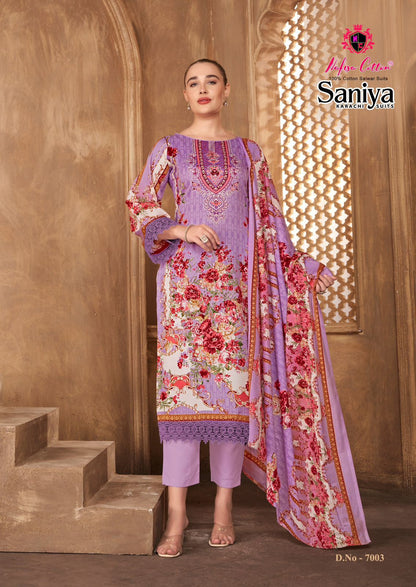 Saniya Vol 7 Nafisa Cotton Cotton Karachi Salwar Suits Manufacturer