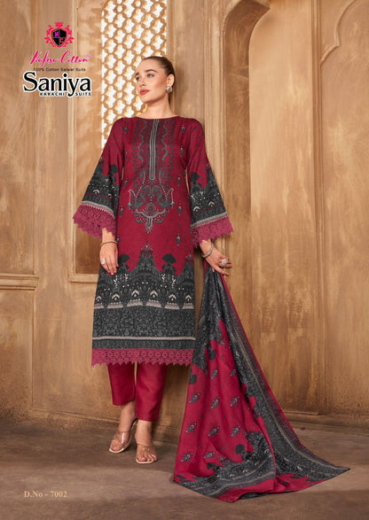 Saniya Vol 7 Nafisa Cotton Cotton Karachi Salwar Suits Manufacturer
