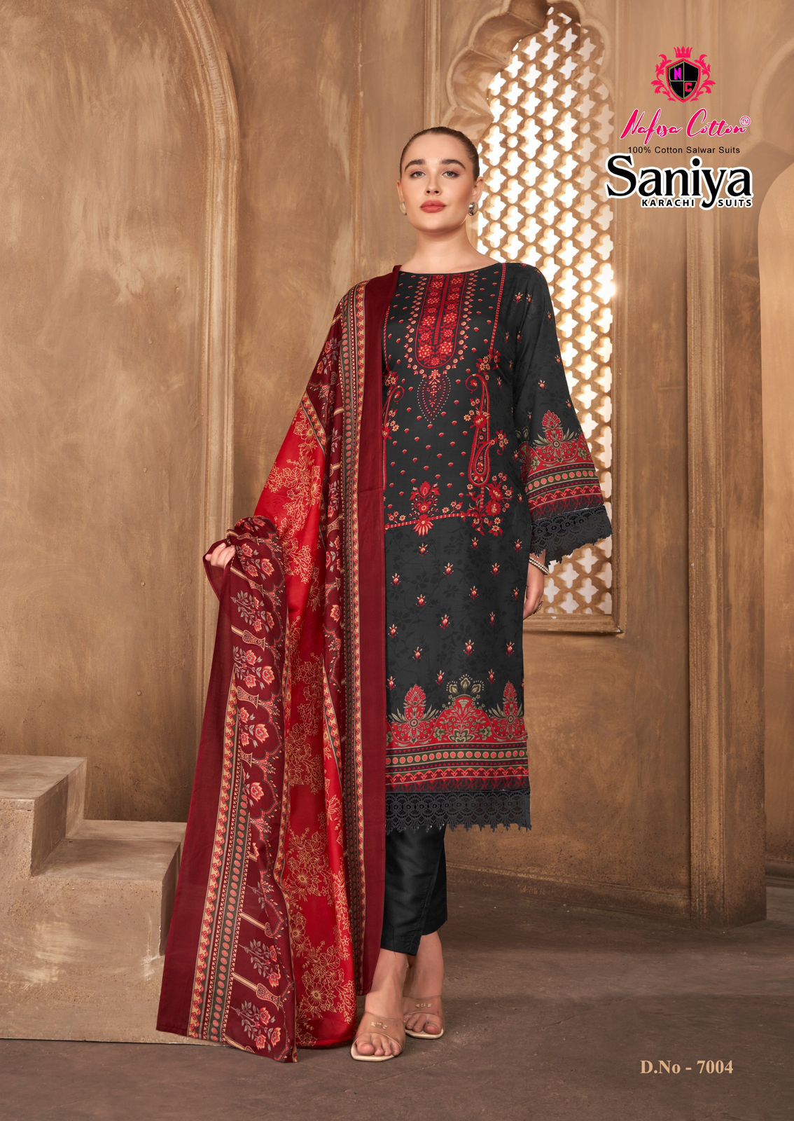 Saniya Vol 7 Nafisa Cotton Cotton Karachi Salwar Suits Manufacturer