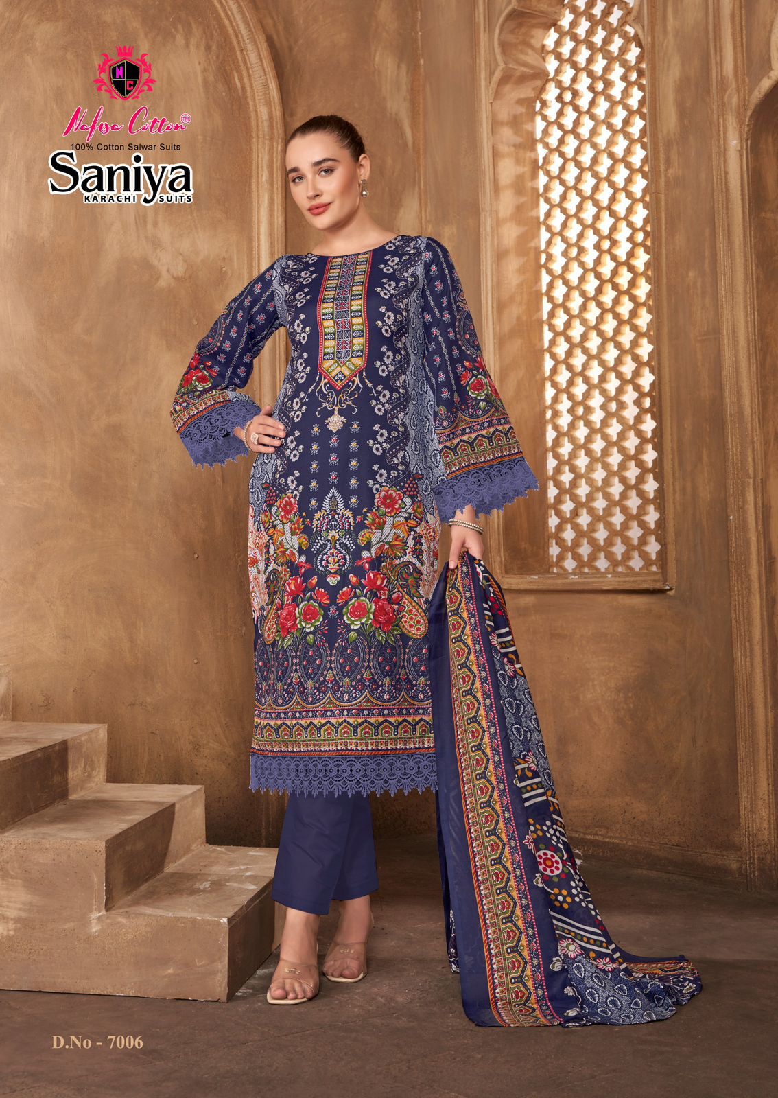 Saniya Vol 7 Nafisa Cotton Cotton Karachi Salwar Suits Manufacturer