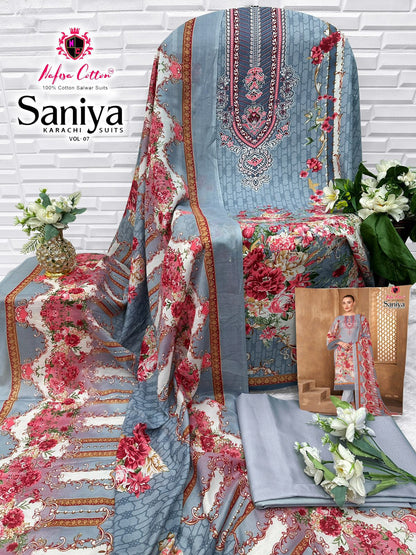 Saniya Vol 7 Nafisa Cotton Cotton Karachi Salwar Suits Manufacturer