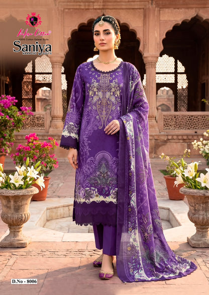 Saniya Vol 8 Nafisa Cotton Mix Cotton Karachi Salwar Suits Supplier India