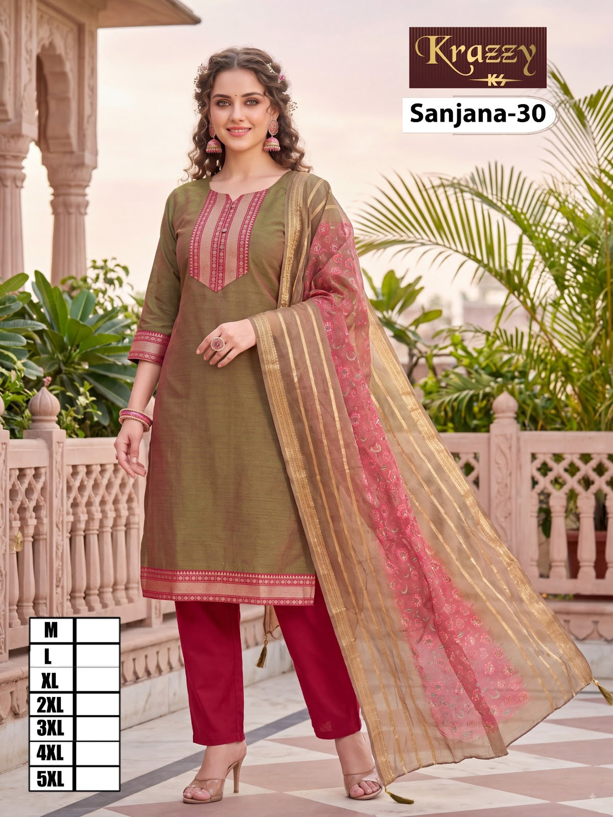 Sanjana Krazzy Kanha South Cotton Readymade Pant Style Suits Supplier Gujarat