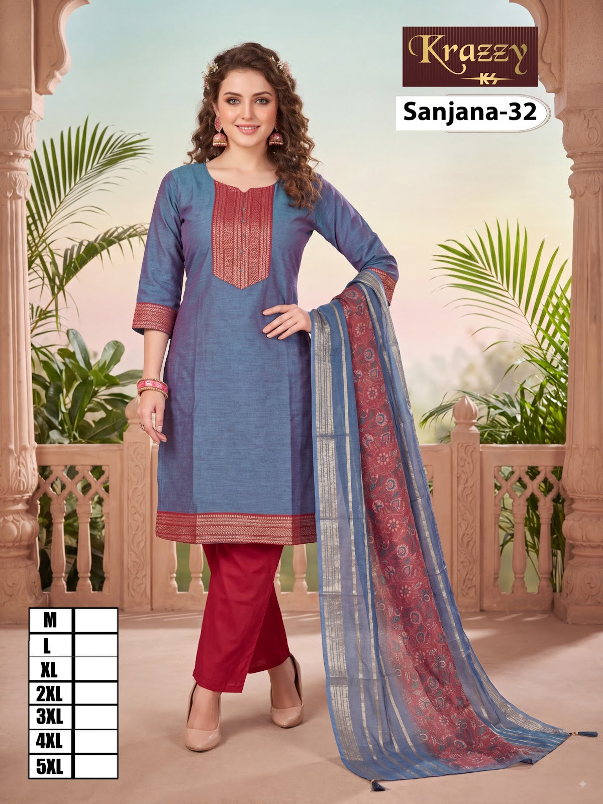 Sanjana Krazzy Kanha South Cotton Readymade Pant Style Suits Supplier Gujarat