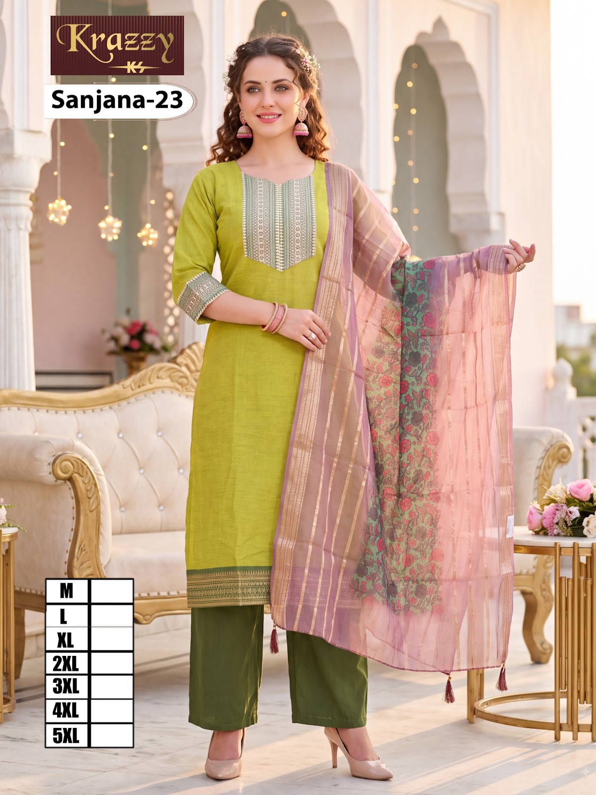 Sanjana Krazzy Kanha South Cotton Readymade Pant Style Suits Supplier Gujarat