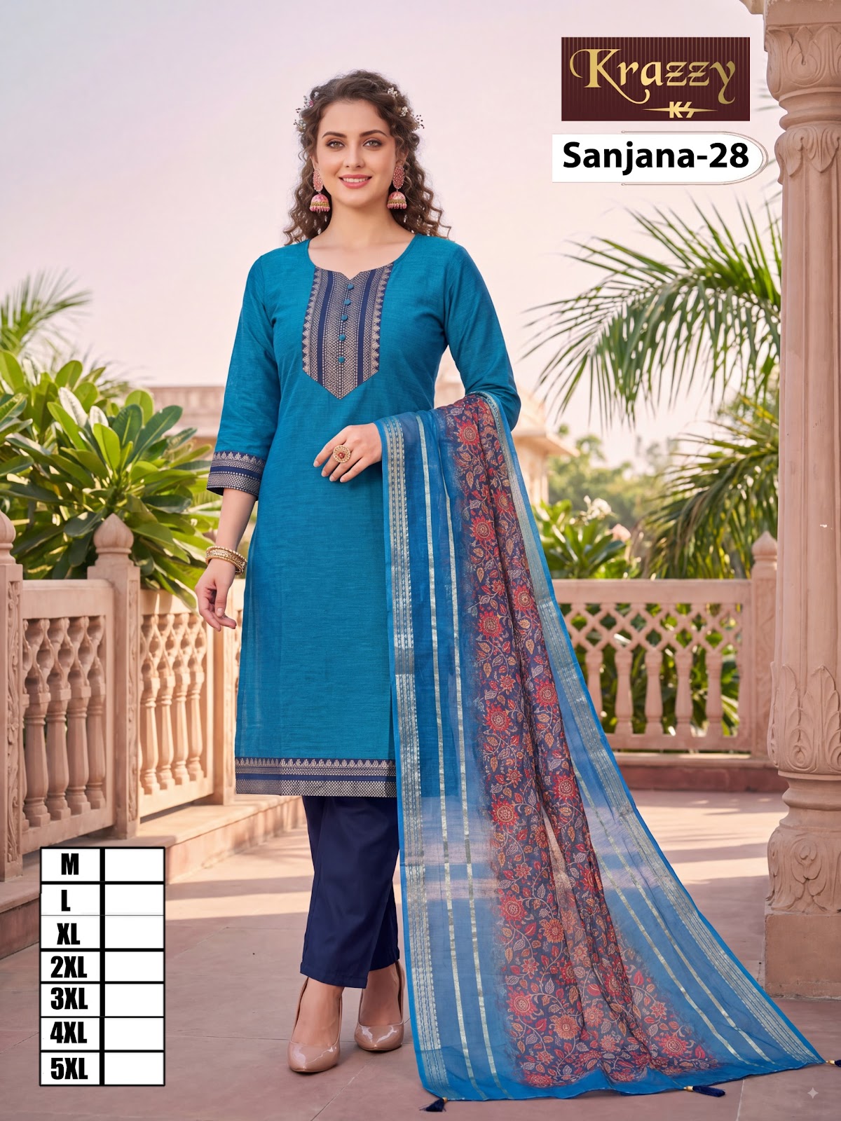 Sanjana Krazzy Kanha South Cotton Readymade Pant Style Suits Supplier Gujarat