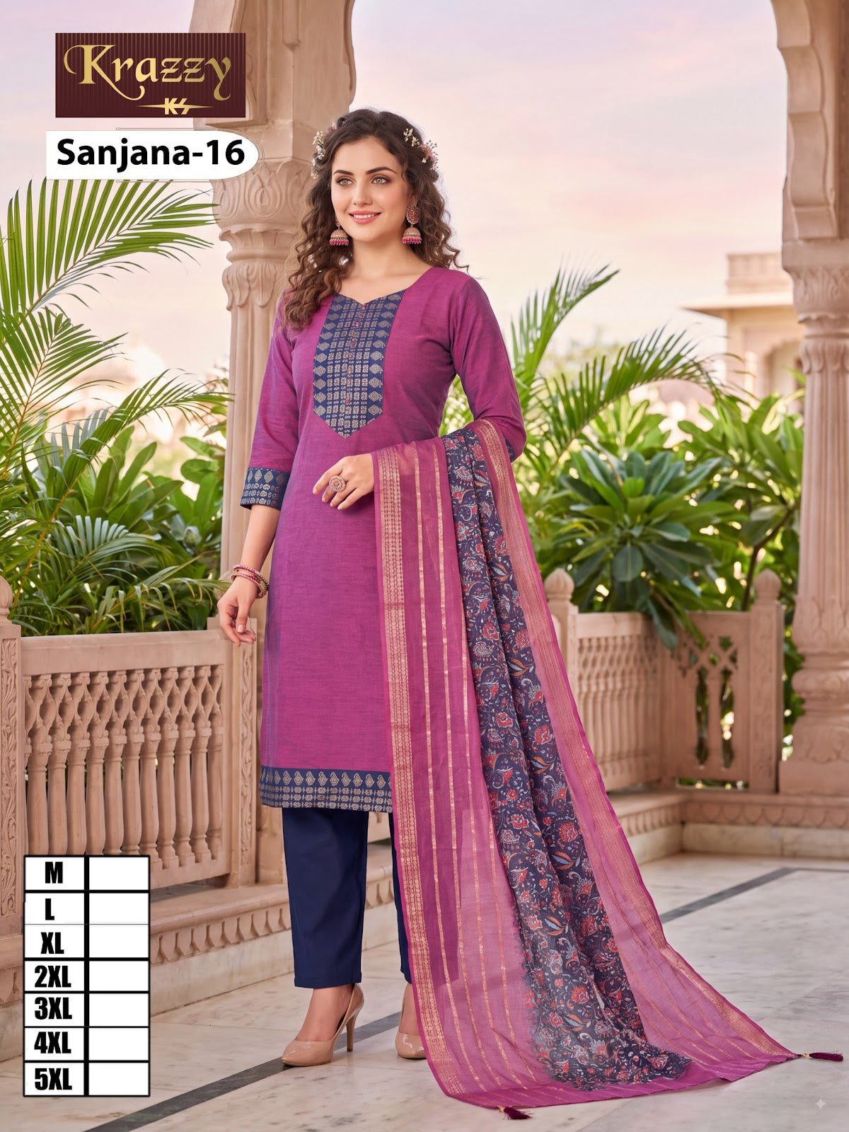 Sanjana Krazzy Kanha South Cotton Readymade Pant Style Suits Supplier Gujarat