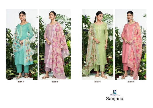 Sanjana Sargam Prints Lilen Pant Style Suits Manufacturer Ahmedabad