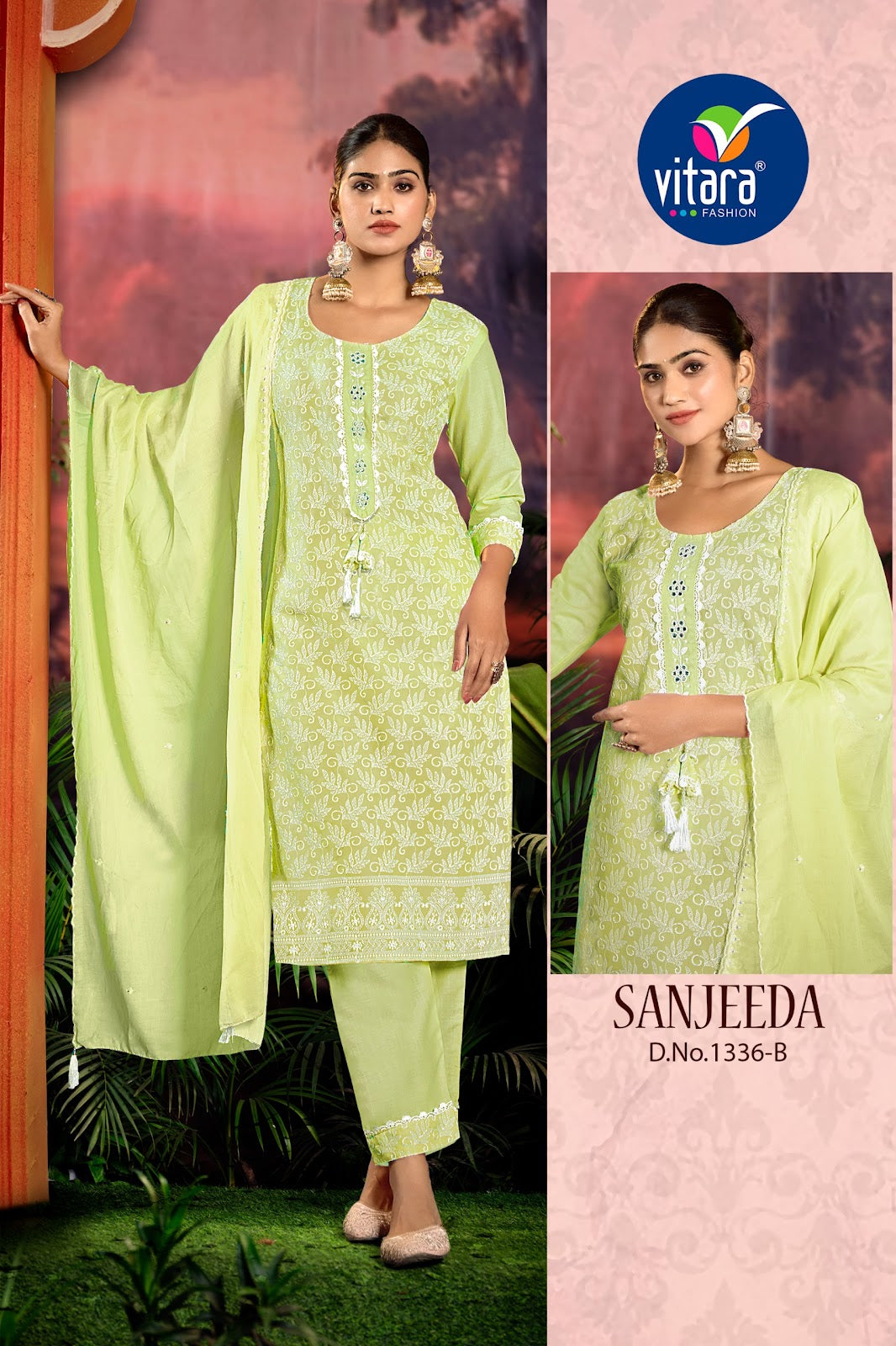 Sanjeeda Vitara Pure Cotton Readymade Suits Wholesaler Ahmedabad