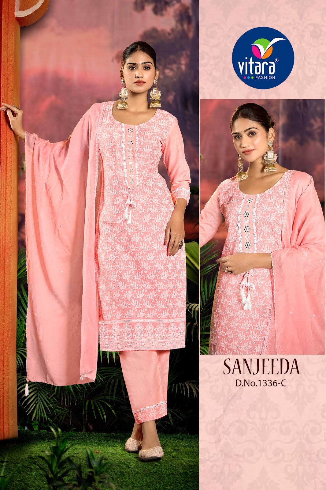 Sanjeeda Vitara Pure Cotton Readymade Suits Wholesaler Ahmedabad