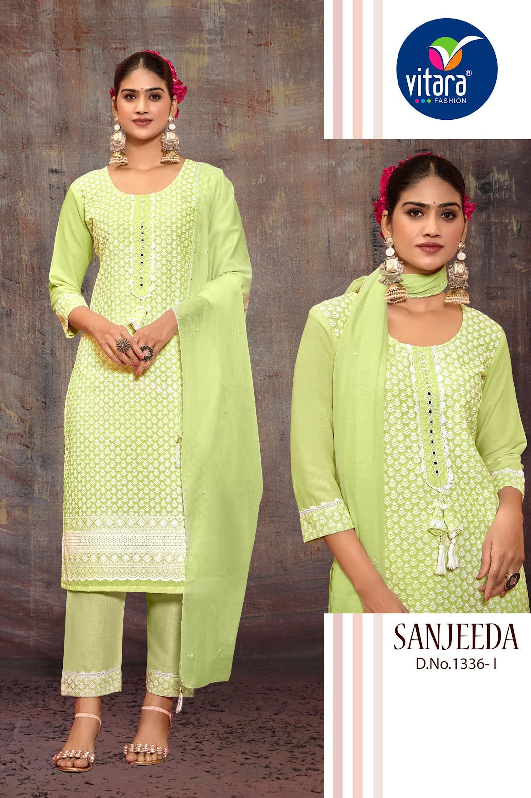 Sanjeeda Vitara Pure Cotton Readymade Suits Wholesaler Ahmedabad