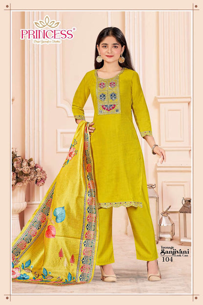 Sanjivani Princess Creation Vetican Girls Readymade Pant Suits Supplier