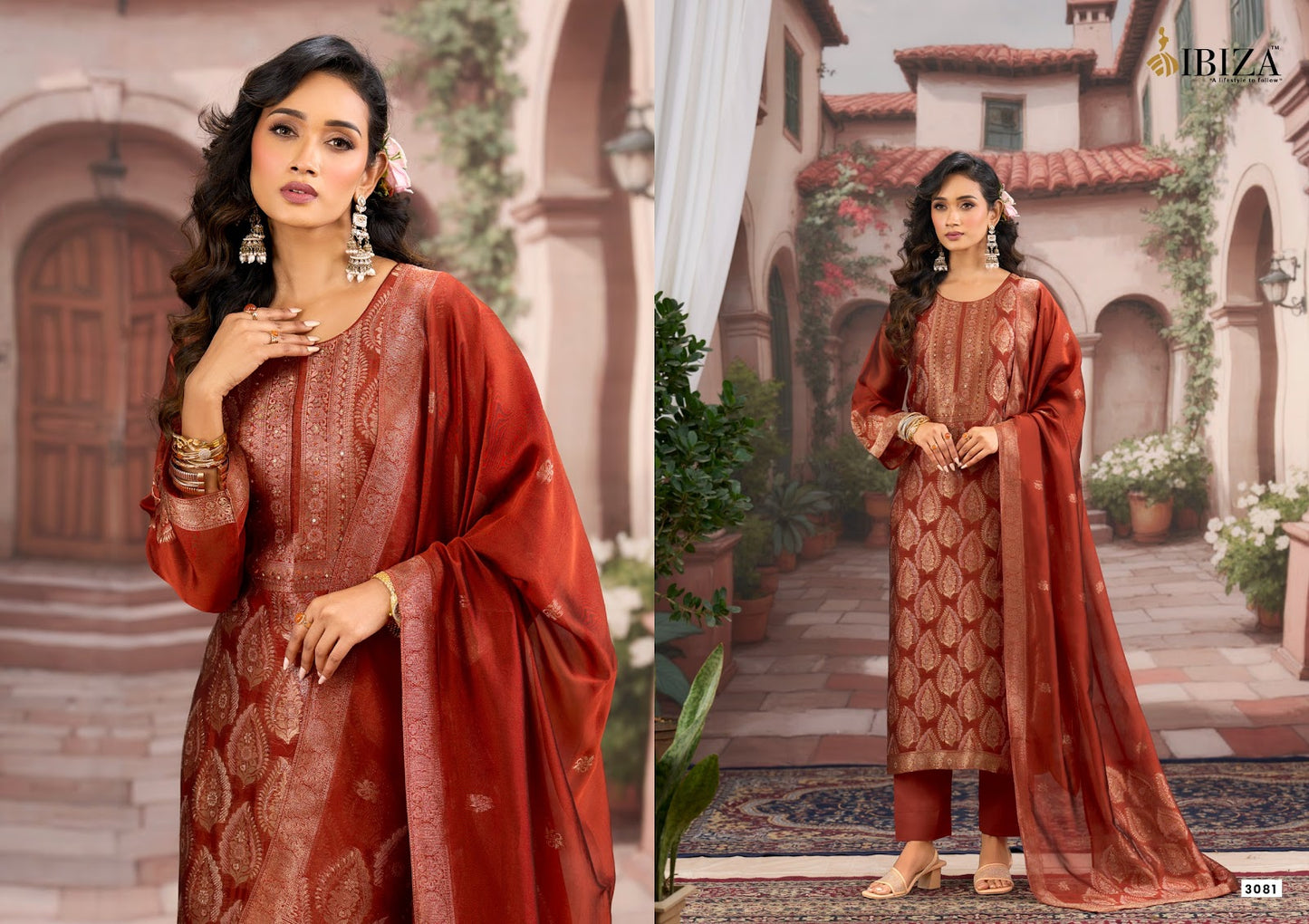 Sanjoli Ibiza Banglory Silk Pant Style Suits Exporter Gujarat