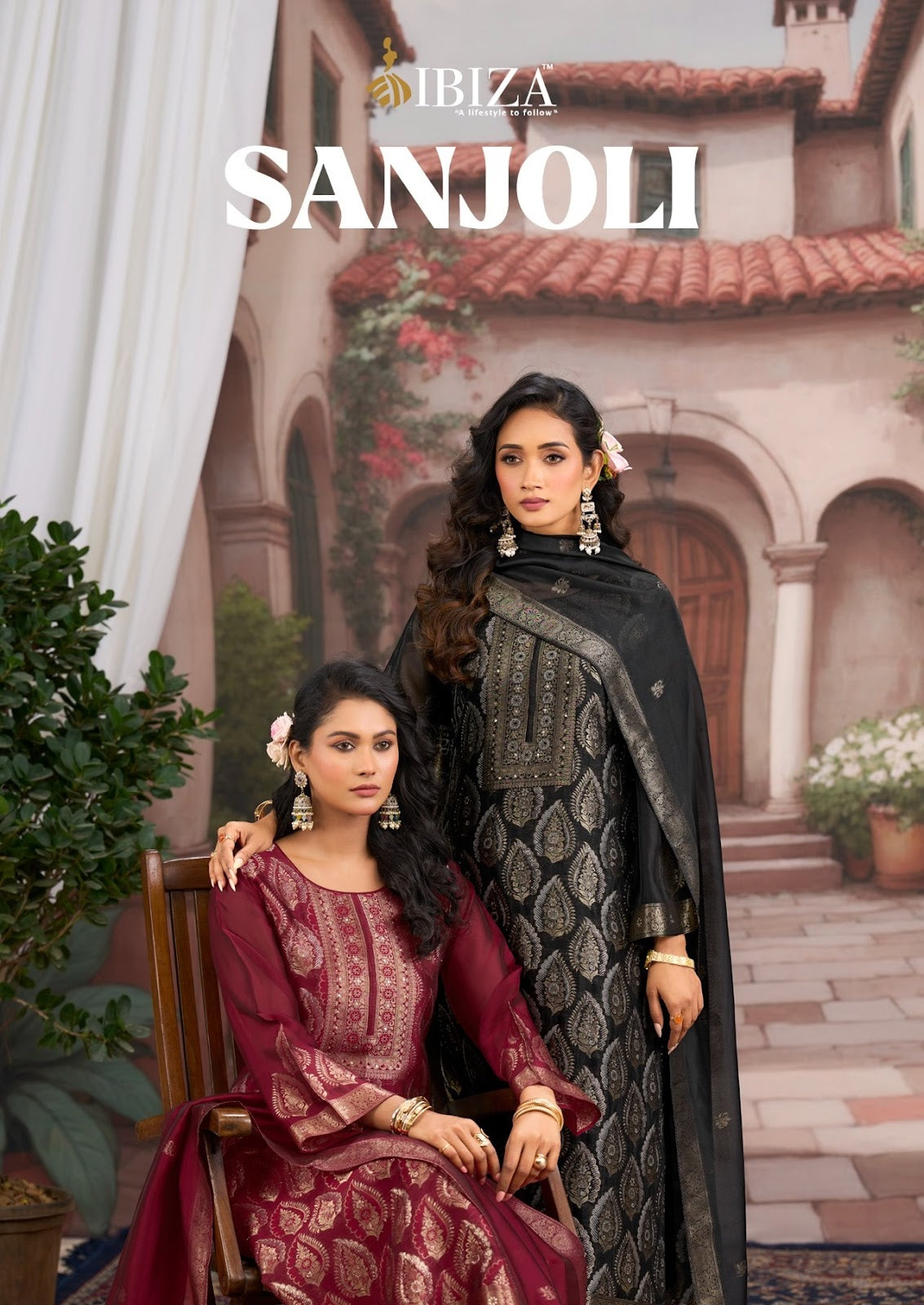 Sanjoli Ibiza Banglory Silk Pant Style Suits Exporter Gujarat