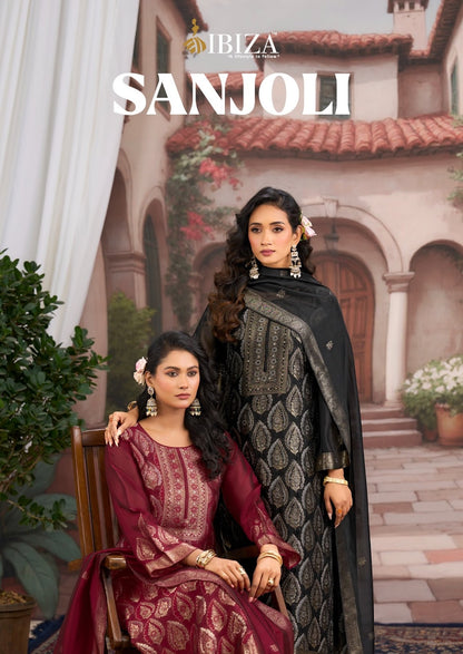 Sanjoli Ibiza Banglory Silk Pant Style Suits Exporter Gujarat