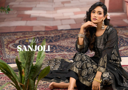 Sanjoli Ibiza Banglory Silk Pant Style Suits Exporter Gujarat