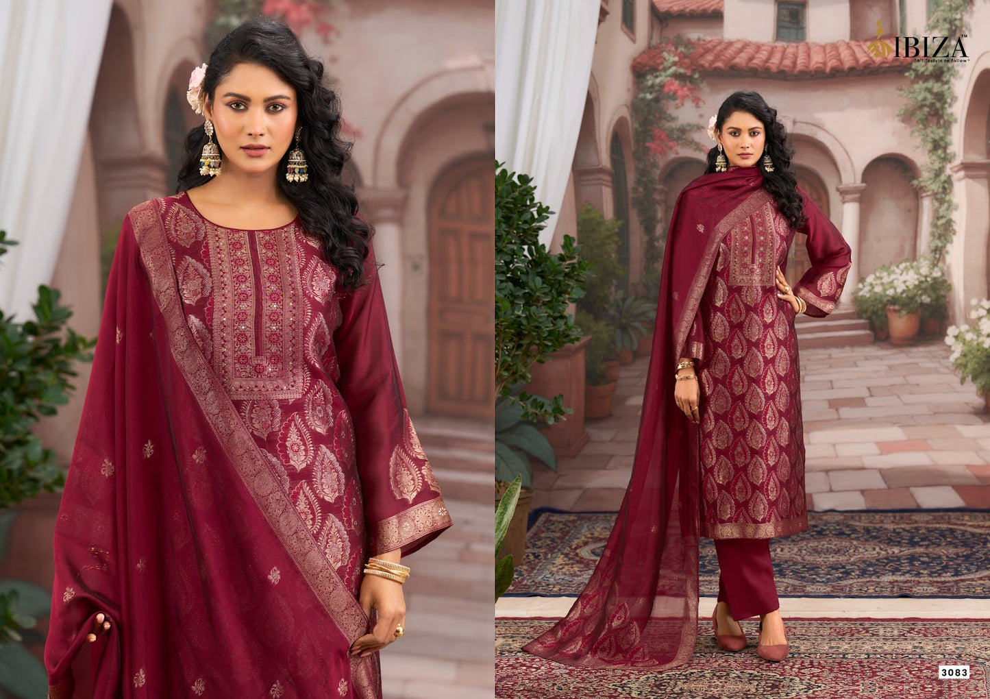 Sanjoli Ibiza Banglory Silk Pant Style Suits Exporter Gujarat