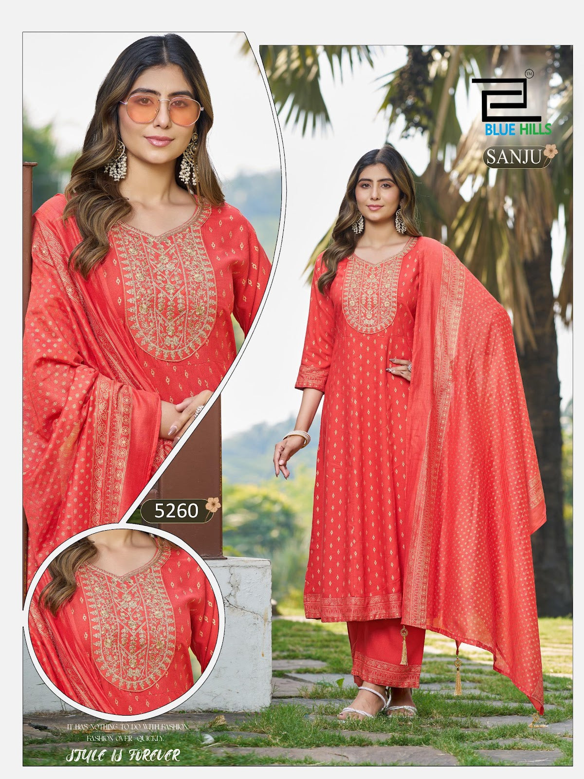 Sanju Blue Hills Rayon 14Kg Readymade Anarkali Suits Wholesale Price