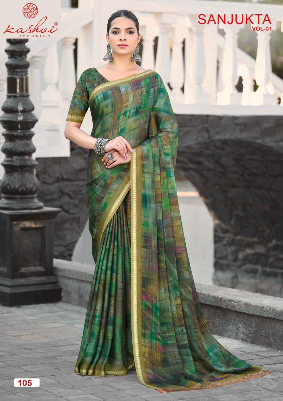 Sanjukta Vol 1 Kashvi Creation Sarees Exporter Gujarat