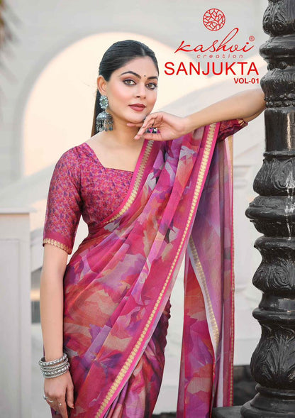 Sanjukta Vol 1 Kashvi Creation Sarees Exporter Gujarat