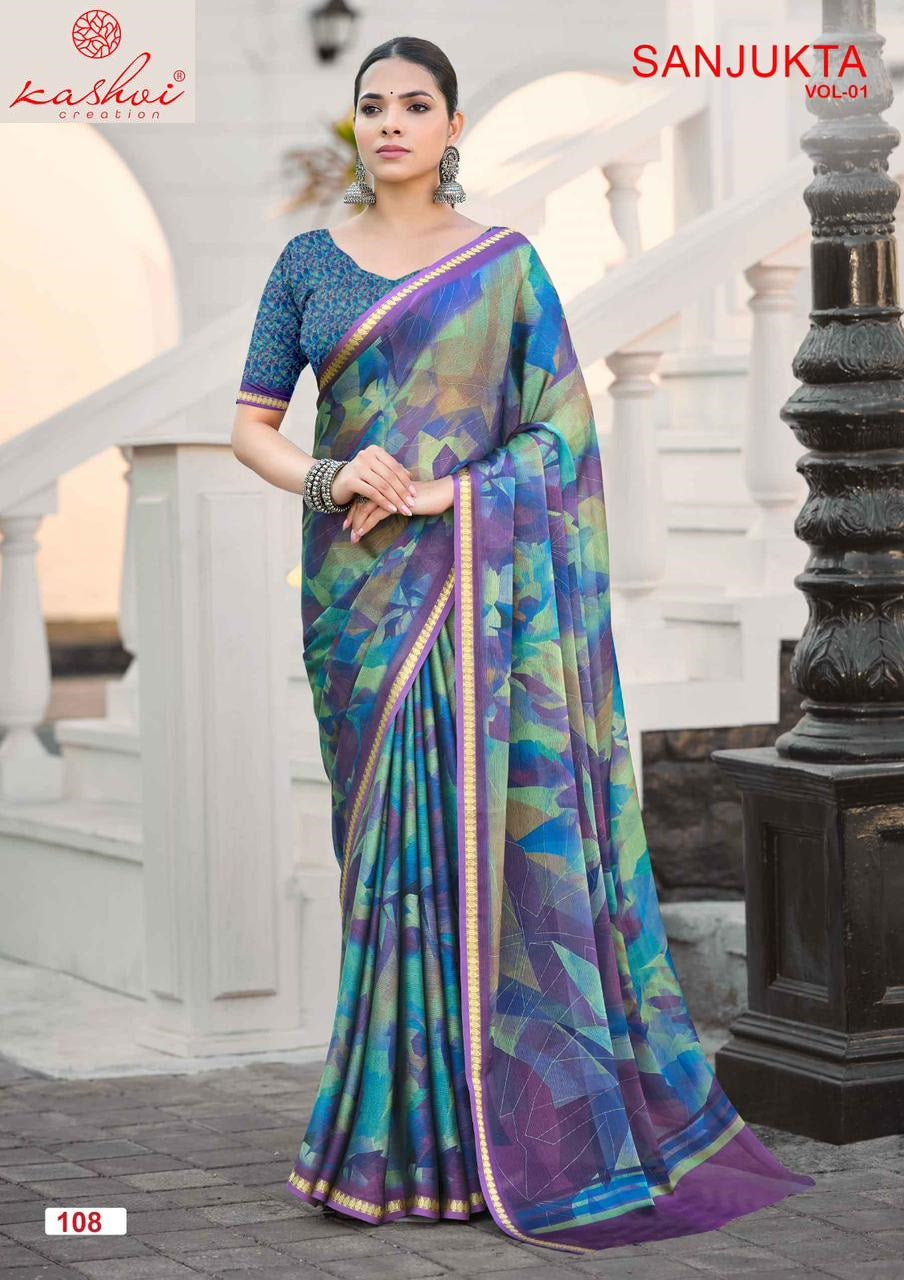 Sanjukta Vol 1 Kashvi Creation Sarees Exporter Gujarat