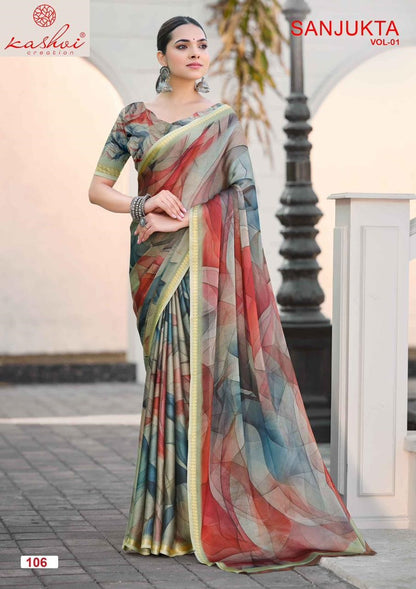 Sanjukta Vol 1 Kashvi Creation Sarees Exporter Gujarat