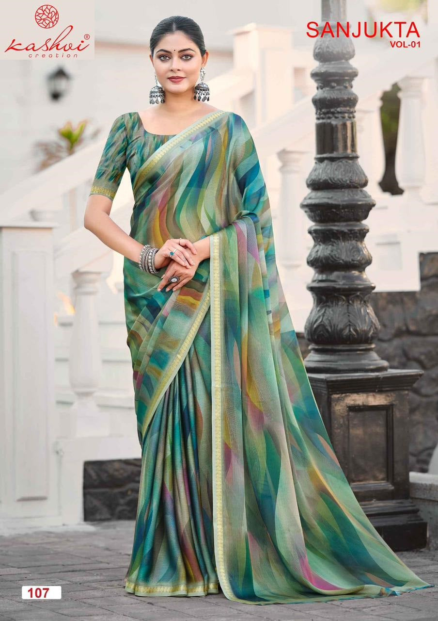 Sanjukta Vol 1 Kashvi Creation Sarees Exporter Gujarat