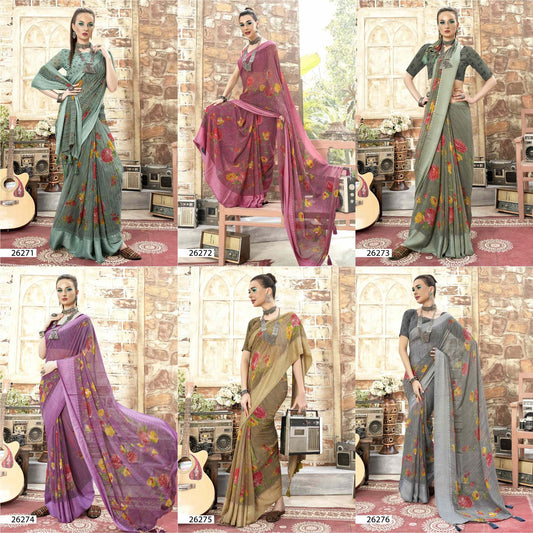 Sanjula Vol 2 Vallabhi Prints Georgette Sarees Wholesale Rate