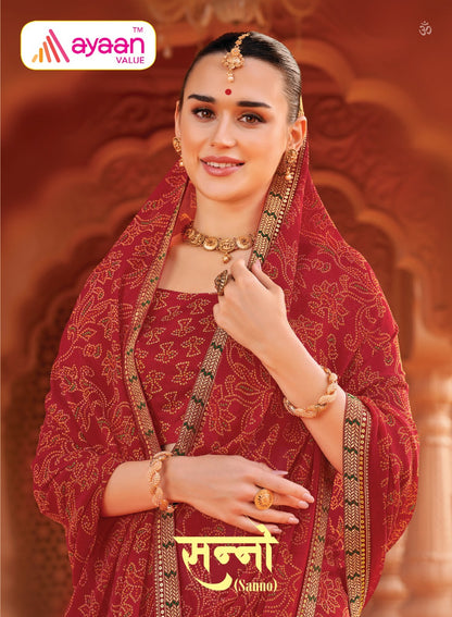 Sanno Ayaan Value Chiffon Sarees Supplier India
