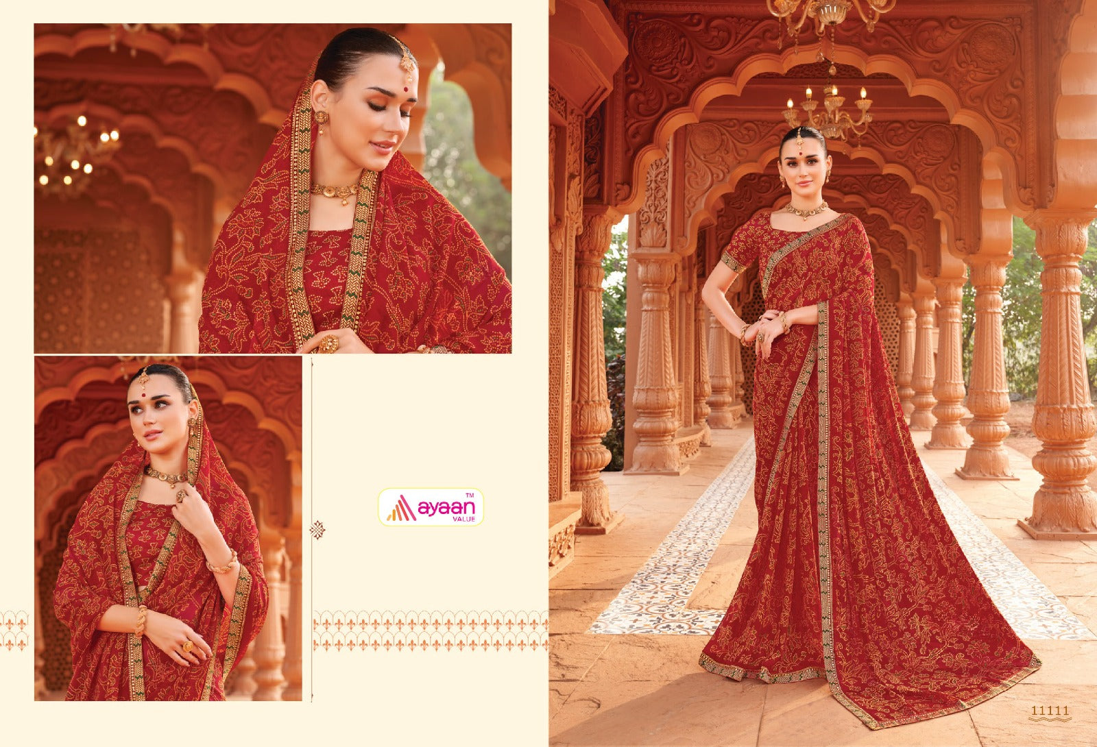 Sanno Ayaan Value Chiffon Sarees Supplier India