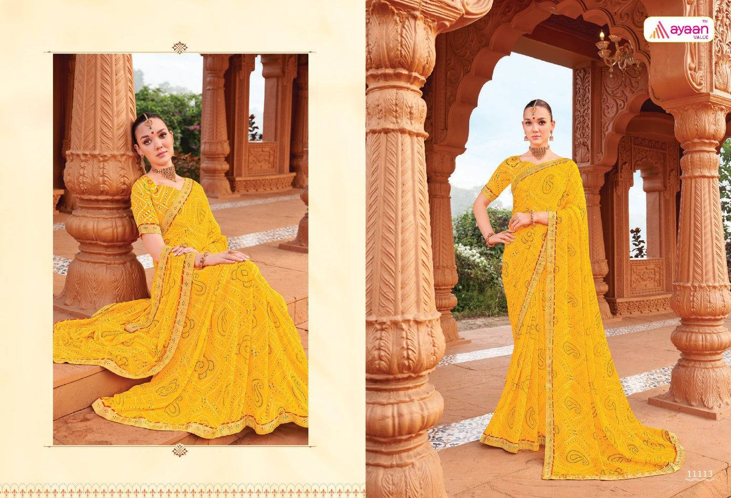 Sanno Ayaan Value Chiffon Sarees Supplier India