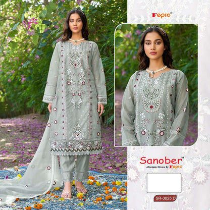 Sanober Sr 3025 Fepic Organza पाकिस्तानी सलवार सूट निर्माता अहमदाबाद