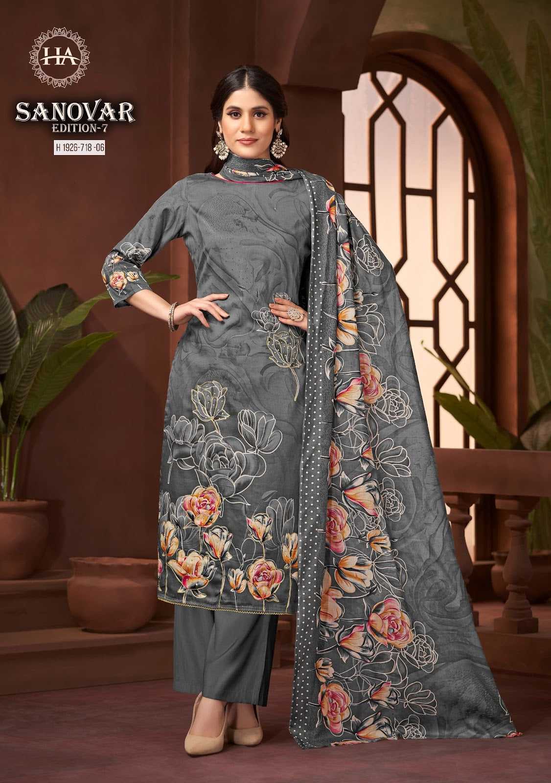 Sanovar Edition 7 Harshit Fashion Pure Zam Karachi Salwar Suits Wholesale Price
