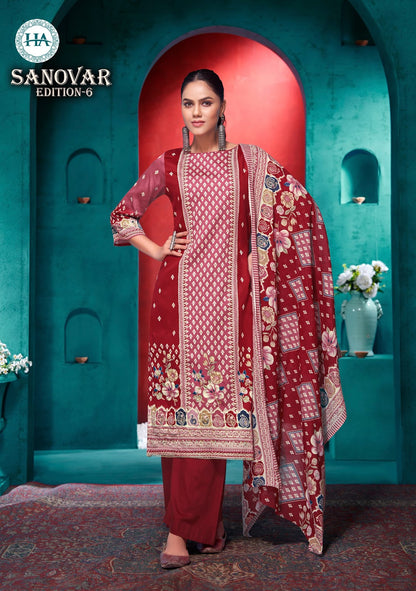 Sanovar 6 Alok Pure Zam Pakistani Salwar Suits Wholesale Price