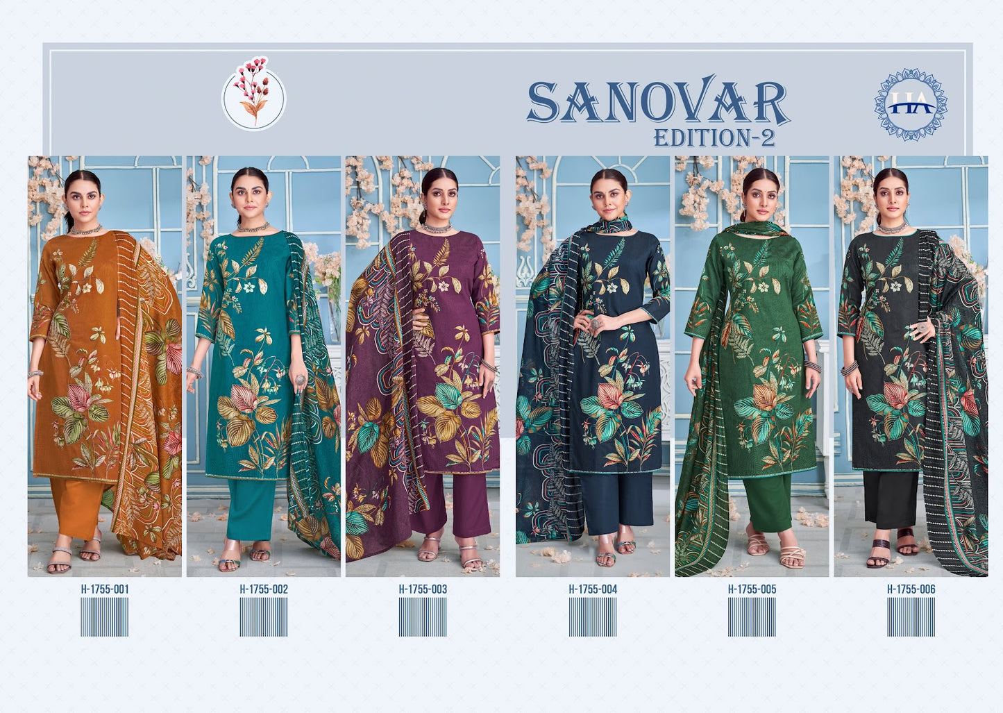 Sanovar Edition 2 Harshit Fashion Zam Cotton Pant Style Suits Wholesale Price