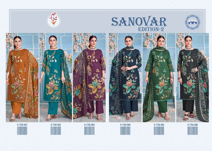 Sanovar Edition 2 Harshit Fashion Zam Cotton Pant Style Suits Wholesale Price