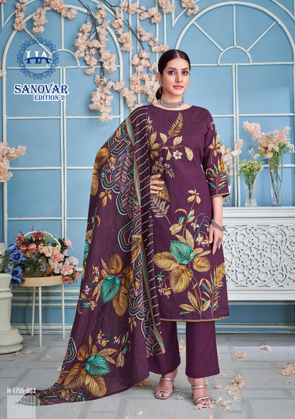 Sanovar Edition 2 Harshit Fashion Zam Cotton Pant Style Suits Wholesale Price