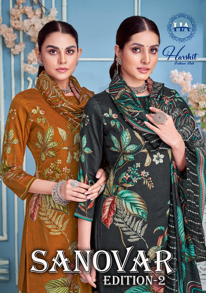 Sanovar Edition 2 Harshit Fashion Zam Cotton Pant Style Suits Wholesale Price