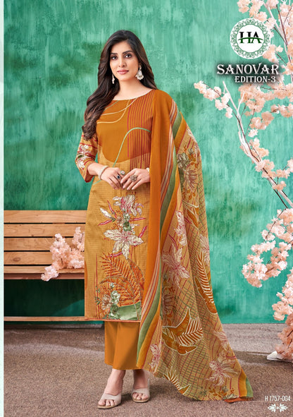 Sanovar Edition 3 Harshit Fashion Zam Cotton Pant Style Suits Exporter India
