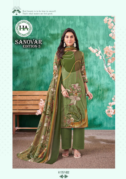 Sanovar Edition 3 Harshit Fashion Zam Cotton Pant Style Suits Exporter India