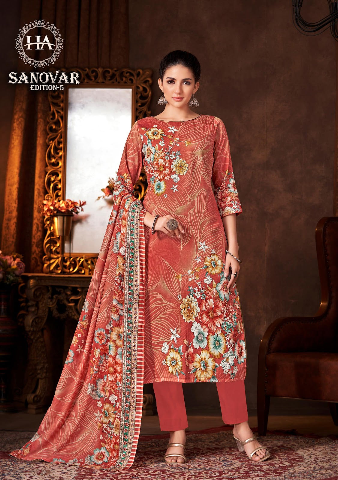 Sanovar Edition 5 Harshit Fashion Zam Cotton Karachi Salwar Suits Manufacturer