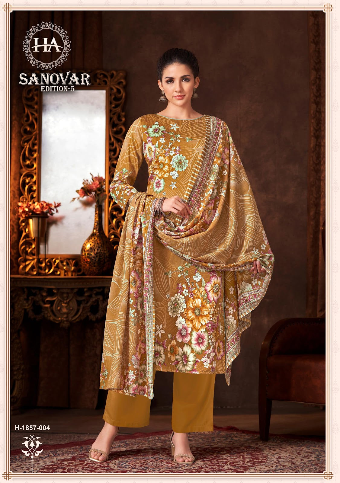 Sanovar Edition 5 Harshit Fashion Zam Cotton Karachi Salwar Suits Manufacturer