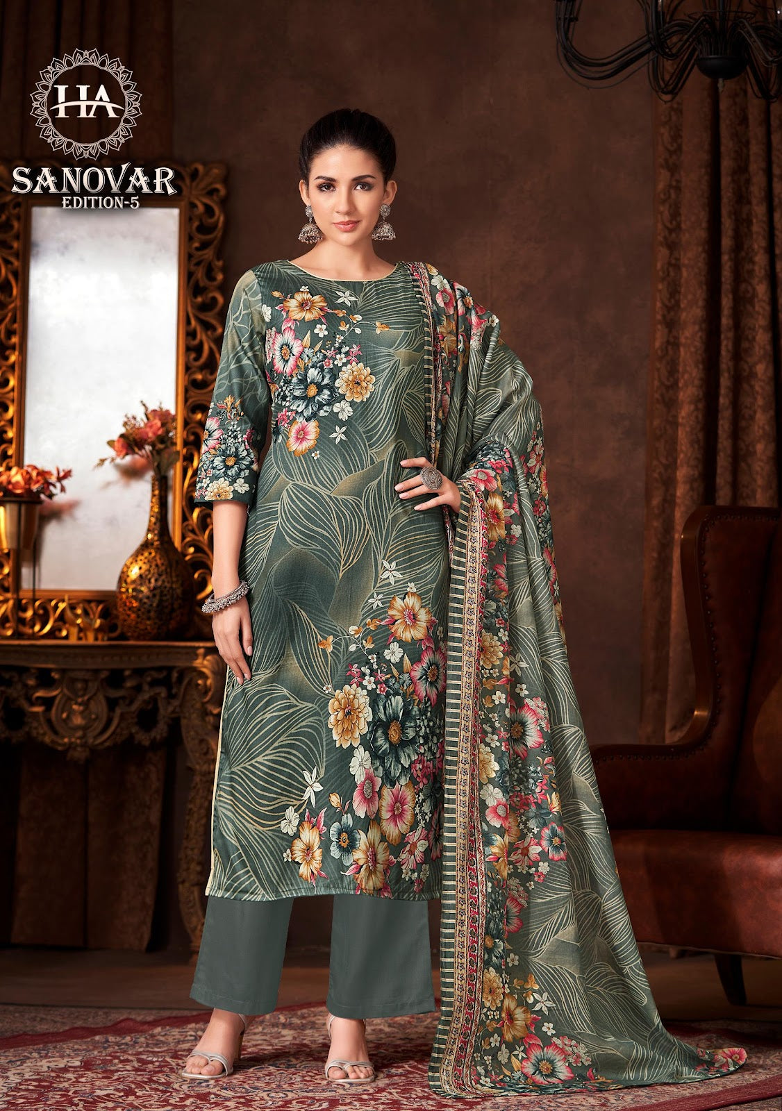 Sanovar Edition 5 Harshit Fashion Zam Cotton Karachi Salwar Suits Manufacturer
