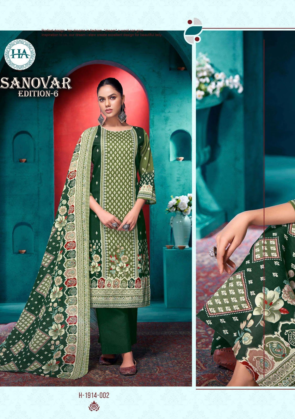 Sanovar Edition 6 Harshit Fashion Jaam Cotton Pakistani Salwar Suits Wholesale Price